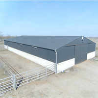 Establo Moderno para Vacas Lecheras con Estructura de Acero, Sala de Ordeño Prefabricada, Galvanizado en Caliente, a Prueba de Fugas, Longitud Personalizable