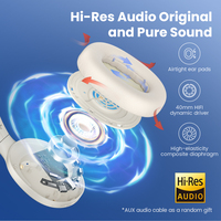 Casque audio Haylou S35 ANC supra-auriculaire dynamique en cuir, sans fil 5.2, AAC, étanche IPX4, pour téléphone portable, voyage, audiophile, PS4, Qualcomm
