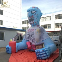 Vampire gonflable publicitaire, personnage de zombies gonflables réalistes pour la fête
