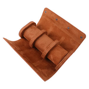 <span class=keywords><strong>Estuche</strong></span> de Lujo Protector de Cuero PU con 3 Ranuras para <span class=keywords><strong>Relojes</strong></span>, Rollo Organizador de Viaje para <span class=keywords><strong>Relojes</strong></span> de Pulsera para Hombre y Mujer - Product Image 4