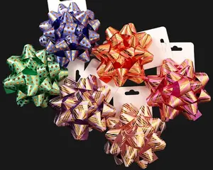 4 "commercio all'ingrosso Regalo di Natale PP Nastro Arco Stella per Confezioni Regalo