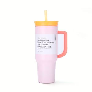 Vaso Térmico Clásico de Acero Inoxidable de 40 oz con Asa y Succión para Viajes y Uso al Aire Libre, Portátil para Bebidas Frías/Calientes - Product Image 4