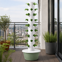Système de tour de jardinage verticale à 9 niveaux à circulation autonome, jardinière hydroponique moderne d'intérieur pour la culture de légumes