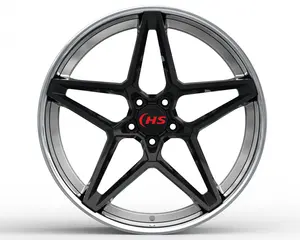 Custom Wheel Hub 5 Spoke 18 19 20 21 22 Inch 5x120 5x112 5x114.3 Forged Wheels Alloy Rims