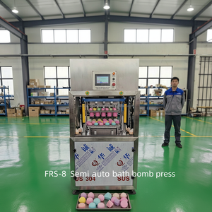 เครื่องกดทำบาธบอมแบบกึ่งอัตโนมัติ FRS-8 พร้อมระบบควบคุม PLC ตัวเครื่องทำจากสแตนเลส SUS 304 - Product Image 2