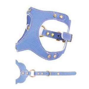 Arnés de cuero premium con forro de terciopelo suave, antideslizante y acolchado para perros de pelo corto y piel sensible. - Product Image 1