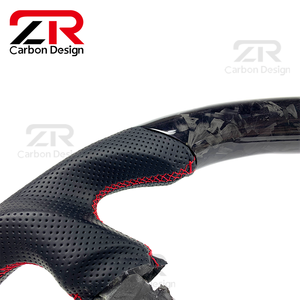 Volante Deportivo Personalizado de Cuero y Fibra de Carbono Forjado para <span class=keywords><strong>Ford</strong></span> <span class=keywords><strong>Mustang</strong></span> 2000-2004 F150 1994-<span class=keywords><strong>2003</strong></span> GT Shelby - Product Image 4