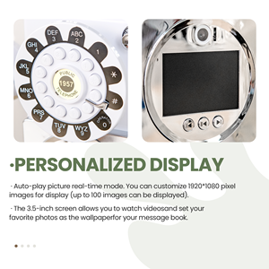 골동품 전화 공중 전화 부스 음성 메일 파티 생일 사진을 위해 활성화 된 F17 웨딩 비디오 방명록 - Product Image 4