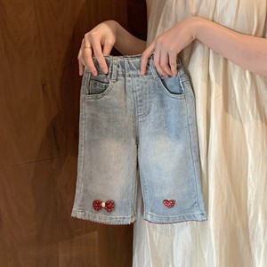 Baby Girls Sweet Cherry T Shirt With Flared Jeans Set Breathable Spring Autumn Outfit - Product Image 2