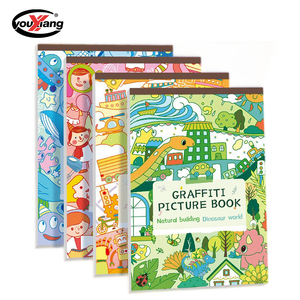 Las fábricas de personalización de libros de tapa dura ofrecen servicios de impresión offset para libros de pegatinas de dibujo para niños con grapas. - Product Image 1