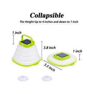 Hot Bán Xách Tay Có Thể Gập Lại Năng Lượng Mặt Trời LED Cắm Trại Đa-Mục Đích Đèn Lồng Ngoài Trời Khẩn Cấp Không Thấm Nước IP67 Lithium Có Thể Sạc Lại - Product Image 4