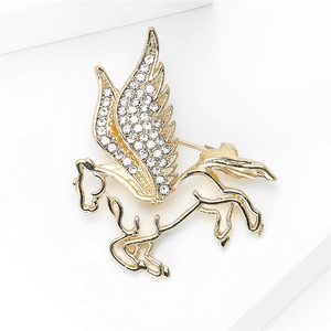 Broche de Aleación con Diseño de Caballo Volador, Moderno <span class=keywords><strong>y</strong></span> Creativo, para Trajes de Hombre <span class=keywords><strong>y</strong></span> Mujer, Venta Caliente de Fábrica - Product Image 4