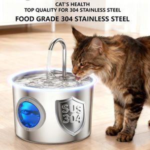 Bebedero para Gatos Inalámbrico Ultra Silencioso de 2L, Acero Inoxidable y Plástico, Filtración Automática, Circulación de Agua, Dispensador Inteligente para Mascotas - Product Image 6