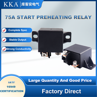 Relé de Precalentamiento KKA New Start, Bobina de Níquel y Cobre, Alta Corriente 75A, 14VDC, 4.1W, Repuesto de Potencia
