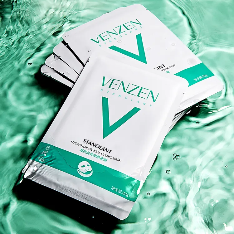 VENZEN – masque facial hydratant et blanchissant pour la peau, produit de marque privé, cristal de collagène, naturel, à base de plantes, biologique, anti-âge