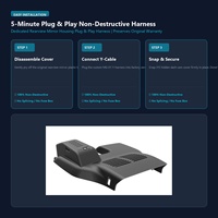 Caméra de tableau de bord dissimulée pour MG ZS 2020, double objectif 4K 2K, WiFi, moniteur de stationnement, fixation sur rétroviseur