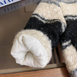 Giacca di lana di agnello a righe trapuntata invernale nuovo stile giacca Casual elegante per bambini - Product Image 6