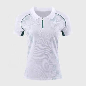 Camisas Polo de Tênis Sublimadas Brancas Personalizadas para Homens e Mulheres, Camisetas de Pickleball por Atacado, Camisas Esportivas de Poliéster para Badminton - Product Image 5