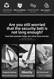 Rallonge universelle de ceinture de sécurité de voiture, boucle personnalisée en cuir grainé électroplaqué, extension de ceinture de sécurité pour <span class=keywords><strong>BMW</strong></span>, Benz, Audi, Toyota, Honda - Product Image 3