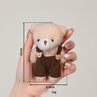 Peluche Couple Saint-Valentin Ours en peluche Lapin Porte-clés Plushie Peluche Poudre de fard à joues Combinaisons Salopettes Ours en peluche Lapin Porte-clés