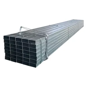 Ready To Ship Gi Pipe Price Square Tube Galvanized Square Hollow Tube Gi Pipe Greenhouse 20x20mm Steel Metal Tube Erw With Hole