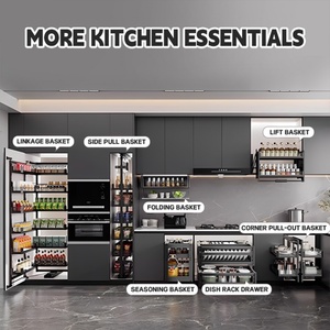 Modern Design Pull Down Dish Rack <b>Soft</b> Closing Organization Kitchen <b>Storage</b> Elevator <b>Basket</b> System - Product Image 6