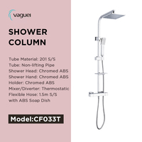 Ensemble de douche mural en acier inoxydable de style moderne pour salle de bain