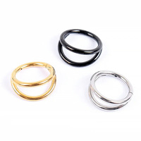 Gaby Piercing en acier inoxydable pour l'oreille, septum, clicker, anneau de nez, boucles d'oreilles segmentées, créoles, piercing sexy
