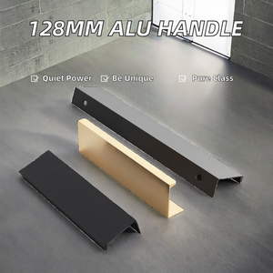 Gagang Kabinet Dapur dari Aluminium Alloy, Model <span class=keywords><strong>Finger</strong></span> Edge Pull Tersembunyi, Sudut Siku, Profil Kabinet Aluminium - Product Image 3