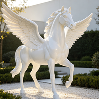Estatuas de Resina de Fibra de Vidrio, Escultura de Caballo de Resina para Jardín
