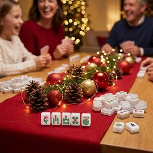 Set Mahjong Americano in Acrilico Inciso con Motivo Foresta di Cipressi, Novità 2026, Regalo per Intrattenimento Adulti - Product Image 2