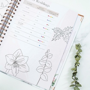 Planificateur d'organisateur de mariage personnalisé en or rose <span class=keywords><strong>A4</strong></span> avec coins et onglets de protection en or - Product Image 4