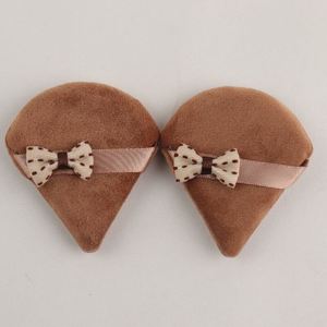 Éponge de maquillage triangulaire à coussin d'air, lavable, pour poudre libre et fond de teint, avec logo design café - Product Image 3