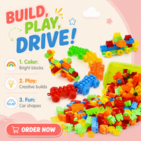 Blocs de construction en plastique à grandes particules pour enfants, en baril, jouets éducatifs pour la maternelle, à assembler soi-même, pour l'éveil et l'éducation précoce