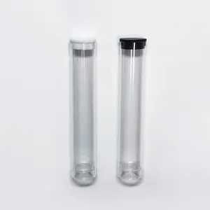 Factory Custom Eco Friendly Transparent Cylinder PETG Clear Poly Carbonate Pipe Extrusion Plastic Packaging Round Tube With Lid