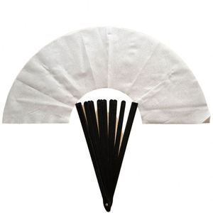 พัดลมมือหมุนพลาสติกขนาด 10 นิ้ว ยี่ห้อกวนเซ็น งานฝีมือ DIY วาดลายด้วยมือ เป็นมิตรกับสิ่งแวดล้อม ปรับแต่งได้ - Product Image 1