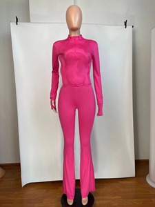 Спортивный повседневный комплект из 2 предметов, Женская куртка-водолазка на молнии и узкие брюки, подходящий трендовый тренировочный костюм - Product Image 5