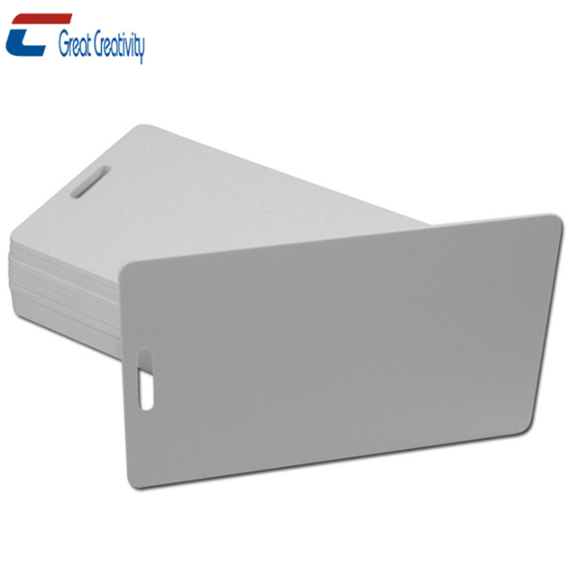 Thermal Printer Printable Full Color Sublimation Laminated White PVC Cards Punch Hole NFC RFID Enabled Waterproof 14.5x3mm