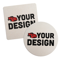 Dessous de verre en papier carré plus épais avec logo imprimé personnalisé de haute qualité Tapis promotionnels pour boissons