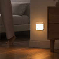 Veilleuse LED intelligente à détecteur de mouvement, double couleur, à piles, magnétique, allumage/extinction automatique, intensité réglable, écologique pour l'éclairage énergétique