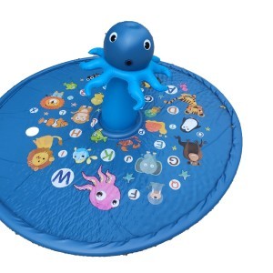 La divertida alfombrilla rociadora de ballenas trae alegría de verano fresca para niños segura, duradera y fácil de usar, perfecta para jugar al aire libre - Product Image 3
