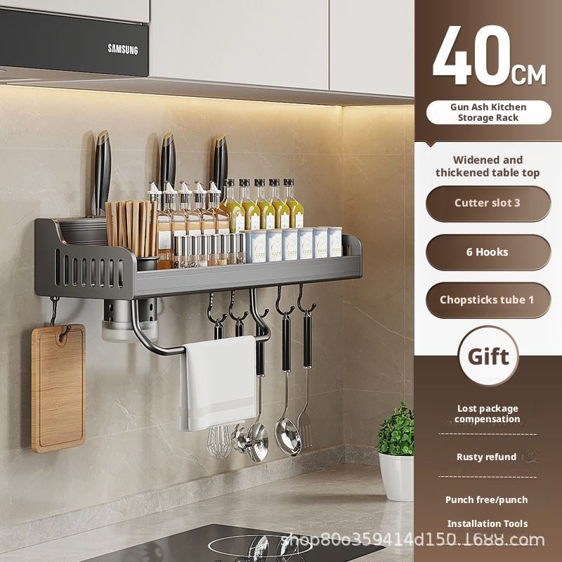 Porte-baguettes simple gris -40cm