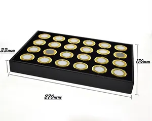Gold und silber eisen metall diamant kleine runde jewel box schmuck verpackung display tray schmuck set verpackung box