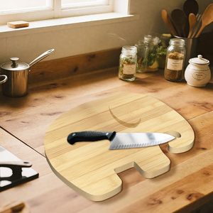 Planche à découper en bambou double face, forme animale tendance, pour la cuisine, réutilisable, écologique et durable - Product Image 3