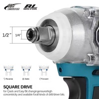 Clé à chocs électrique Makita 1/2 pouce 280 N.m 18 V DTW285 pour travaux de réparation, clé dynamométrique à entraînement carré, outil électrique à batterie lithium-ion