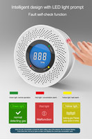PGST nouveau capteur de fuite de gaz de maison intelligente autonome avec affichage LCD Buzzer CO alarme incendie détecteur de monoxyde de carbone