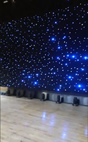 Layar Latar Panggung Tirai Bintang LED untuk Pertunjukan Teater, Dekorasi Pernikahan, Tema Putih Hangat Biru, Taman Hiburan, Kontrol DMX512