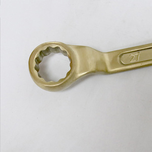 Explosion Proof Copper Alloy Box Wrench 27mm Metric Hex Industrial Grade Serrated Jaw - Product Image 1