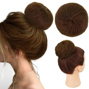 Synthetic Updo Donut Chignon Hair Buns Extensions Drawstring Ballet Bun Hair Pieces for Women Girls Lady