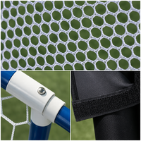 Buts de football pliables en aluminium Aiju de haute qualité 4x2,5 FT/5x3 FT bleus, montage facile, portables pour l'entraînement des enfants en intérieur et en extérieur